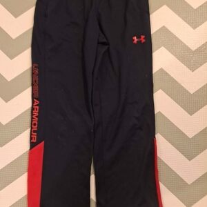 Under Armour Kids Black Joggers with Red Panels